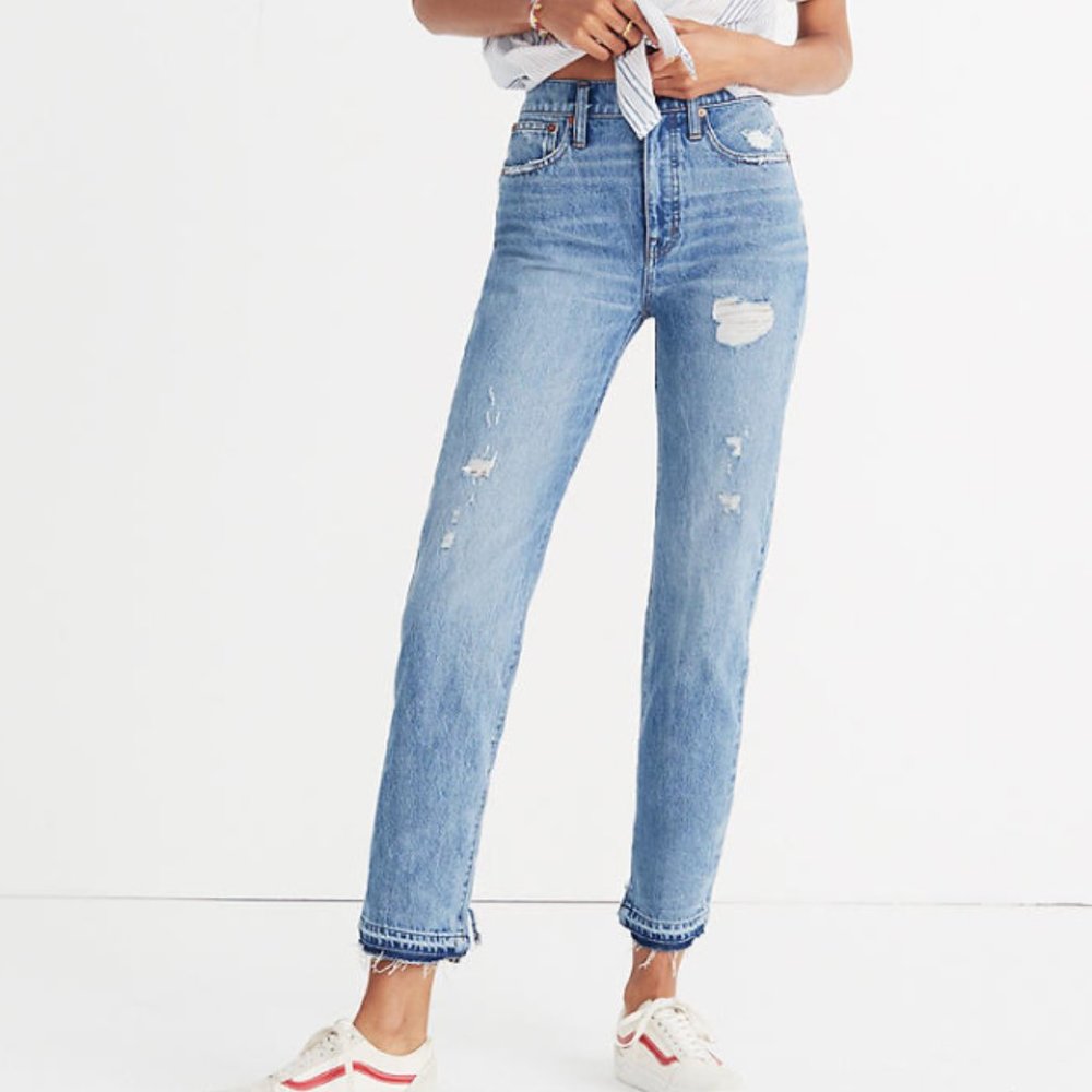Madewell Classic Straight Jean Destructed Edition